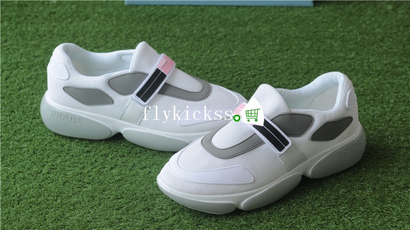 Prada 18SS Cloubust Sneaker Velcro WNS White Pink